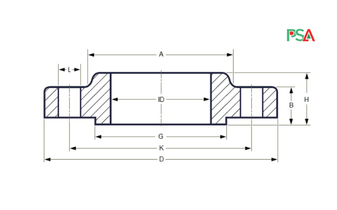socket weld flange dimensions